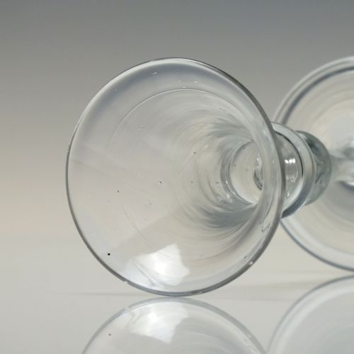 GEORGIAN BALUSTROID GIN GLASS C1740 - ADDITIONAL PHOTO 4