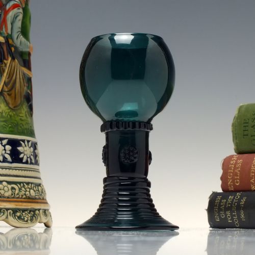 18th century green wine glass roemer c1780 - CATEGORY: ANTIQUE GLASS - DATED 18TH CENTURY