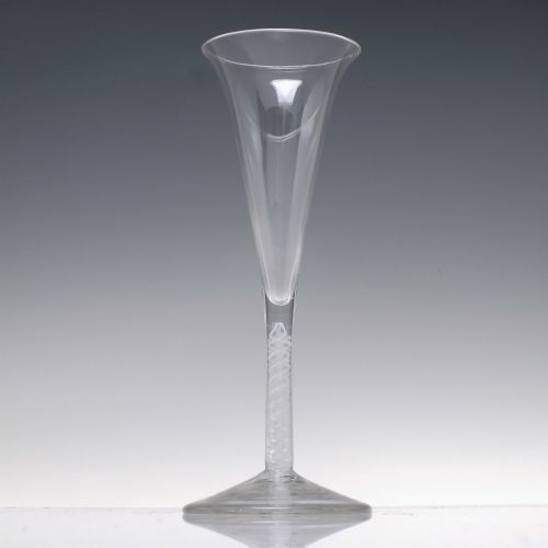 ANTIQUE OPAQUE TWIST CHAMPAGNE GLASS C1760 - ADDITIONAL PHOTO 1