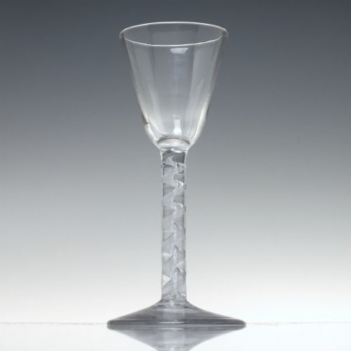 18TH CENTURY SINGLE SERIES AIR TWIST WINE GLASS C1750 - ADDITIONAL PHOTO 1