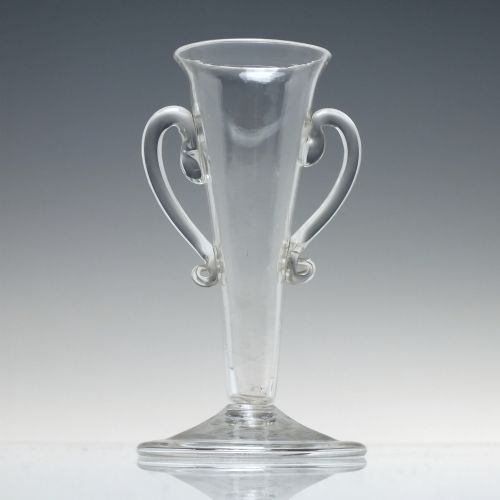 RARE GEORGIAN DOUBLE HANDLED SYLLABUB GLASS C1740 - ADDITIONAL PHOTO 1