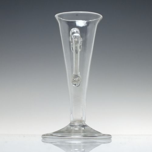 RARE GEORGIAN DOUBLE HANDLED SYLLABUB GLASS C1740 - ADDITIONAL PHOTO 2