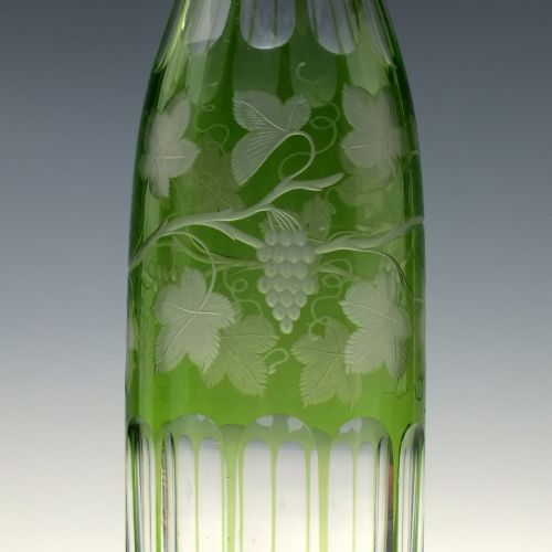 19TH CENTURY ENGRAVED GLASS SERVING BOTTLE C1860 - ADDITIONAL PHOTO 1