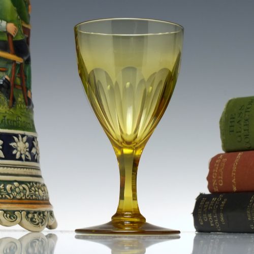 antique georgian regency amber wine glass c1830 - CATEGORY: ANTIQUE GLASS - DATED REGENCY