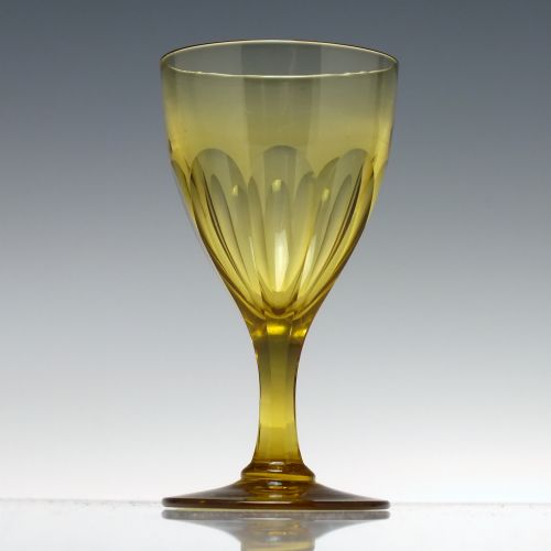 ANTIQUE GEORGIAN REGENCY AMBER WINE GLASS C1830 - ADDITIONAL PHOTO 1