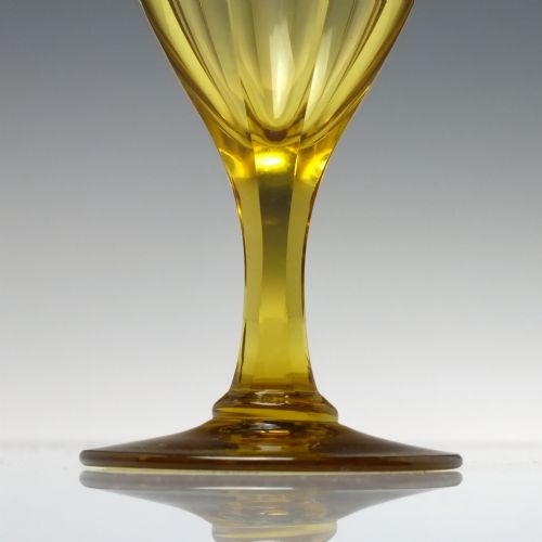 ANTIQUE GEORGIAN REGENCY AMBER WINE GLASS C1830 - ADDITIONAL PHOTO 2