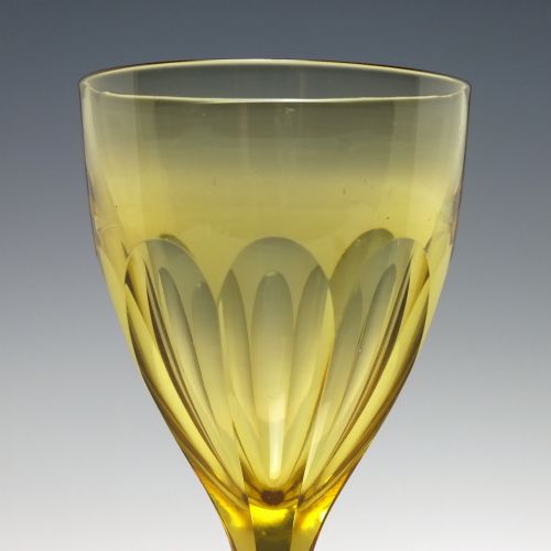 ANTIQUE GEORGIAN REGENCY AMBER WINE GLASS C1830 - ADDITIONAL PHOTO 3