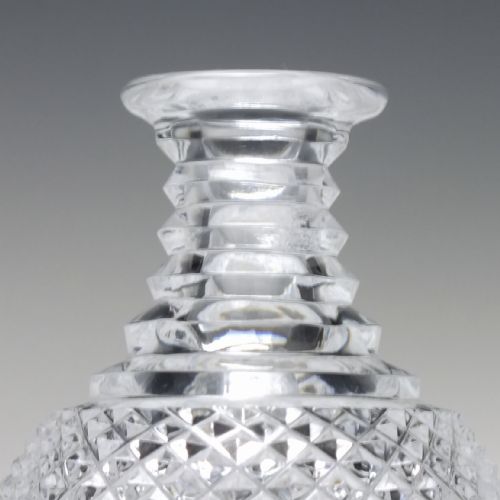 PAIR ANTIQUE EDWARDIAN MINIATURE PERSONAL WHISKY OR SPIRIT GLASS DECANTERS C1910 - ADDITIONAL PHOTO 4