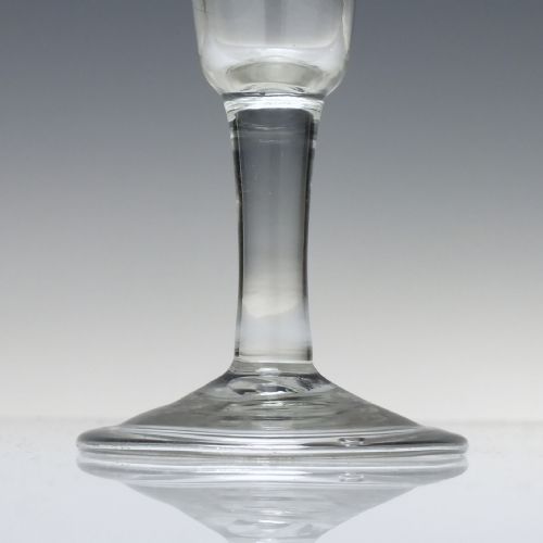 ANTIQUE 18TH CENTURY GEORGIAN PLAIN STEM ALE GLASS C1740 - ADDITIONAL PHOTO 2