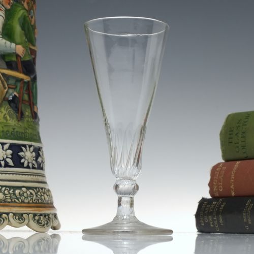 antique georgian 18th century petal moulded ale glass c1780 - CATEGORY: ANTIQUE GLASS - DATED 18TH CENTURY
