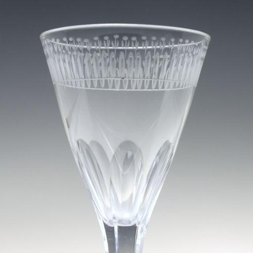 ANTIQUE ENGRAVED GEORGIAN GIN GLASS C1790 - ADDITIONAL PHOTO 3
