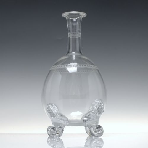 THOMAS WEB LION MASK DECANTER AND TWO MATCHING WHISKY GLASSES C1870 - ADDITIONAL PHOTO 2