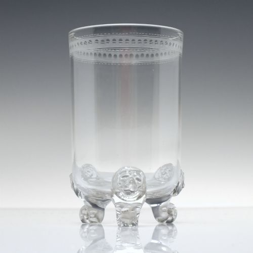 THOMAS WEB LION MASK DECANTER AND TWO MATCHING WHISKY GLASSES C1870 - ADDITIONAL PHOTO 8