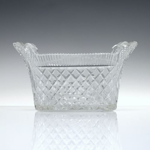 ANTIQUE IRISH WATERFORD CUT GLASS FRUIT BOWL AND PLATE C1840 - ADDITIONAL PHOTO 1