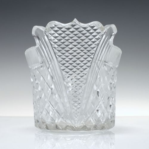 ANTIQUE IRISH WATERFORD CUT GLASS FRUIT BOWL AND PLATE C1840 - ADDITIONAL PHOTO 2