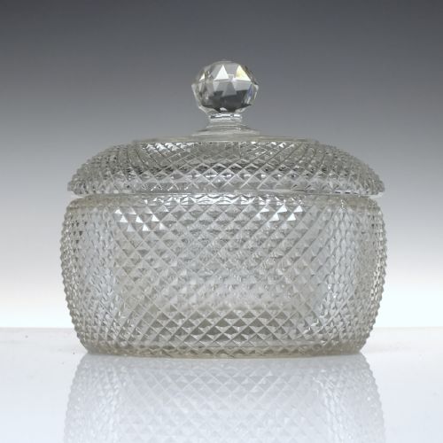 ANTIQUE VICTORIAN GLASS BUTTER COOLER AND STAND C1860 - ADDITIONAL PHOTO 4