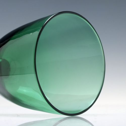 PAIR GEORGIAN BRISTOL GREEN WINE GLASSES C1820 - ADDITIONAL PHOTO 2