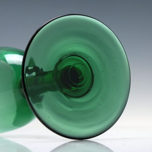PAIR GEORGIAN BRISTOL GREEN WINE GLASSES C1820 - ADDITIONAL PHOTO 3