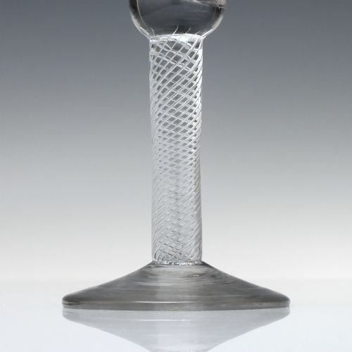 18TH CENTURY MULTI SPIRAL TWO PIECE AIR TWIST WINE GLASS C1750 - ADDITIONAL PHOTO 2
