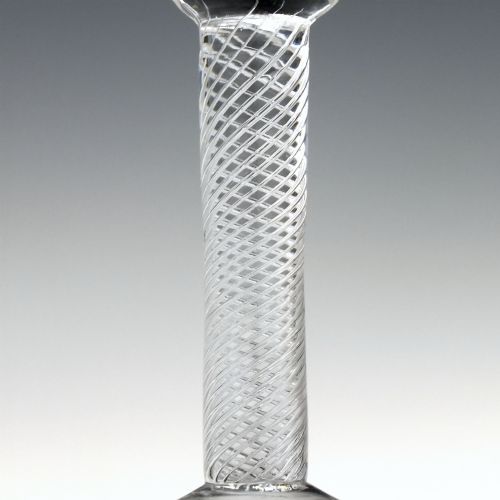 18TH CENTURY MULTI SPIRAL TWO PIECE AIR TWIST WINE GLASS C1750 - ADDITIONAL PHOTO 3