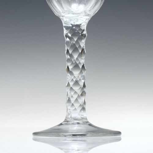 GEORGIAN FACET CUT DECAGON BOWL WINE GLASS C1780 - ADDITIONAL PHOTO 2