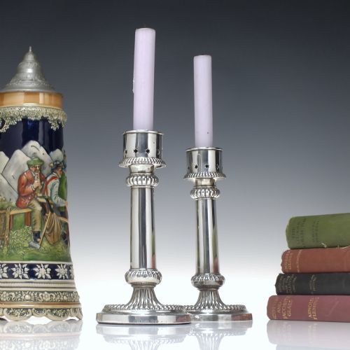 PAIR OF GEORGIAN SILVER CANDLE STICKS BIRMINGHAM 1809 - ADDITIONAL PHOTO 3