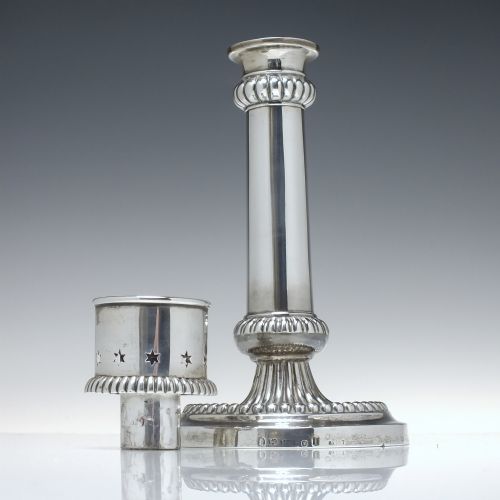 PAIR OF GEORGIAN SILVER CANDLE STICKS BIRMINGHAM 1809 - ADDITIONAL PHOTO 5