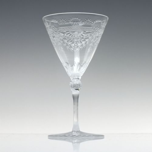 SIX WEBB INTAGLIO CUT CLEAR CRYSTAL SHERRY OR PORT GLASSES 193649 - ADDITIONAL PHOTO 1