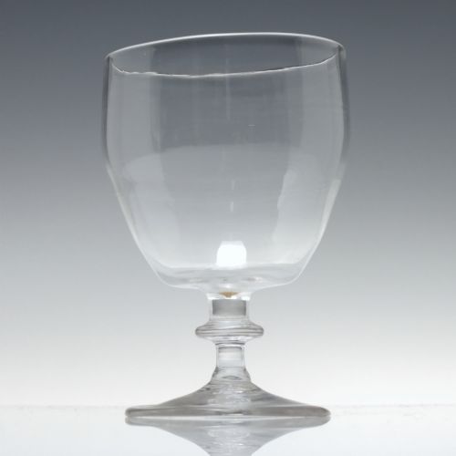18TH CENTURY GEORGIAN INCURVED BUCKET BOWL GLASS RUMMER C1760 - ADDITIONAL PHOTO 1