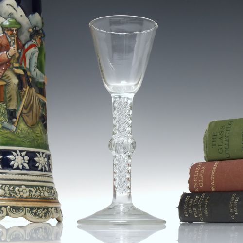 antique 19th century mercury twist wine glass c1890 - CATEGORY: ANTIQUE GLASS - DATED 1890