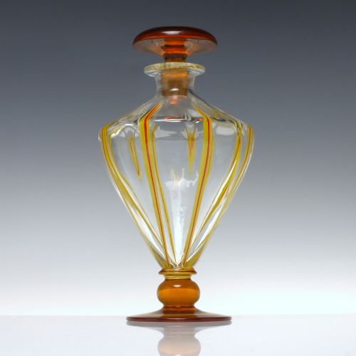 RARE ANTIQUE ART DECO DECANTER AND SIX MATCHING GLASSES C1920 - ADDITIONAL PHOTO 1