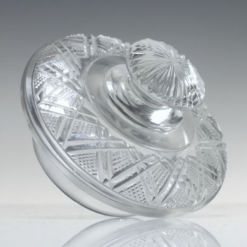 GEORGIAN ANGLO IRISH GLASS COVERED PRESERVE JAR C1820 - ADDITIONAL PHOTO 5