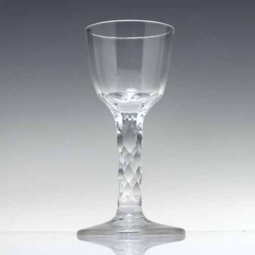 GEORGIAN FACET CUT WINE GLASS C1780 - ADDITIONAL PHOTO 1