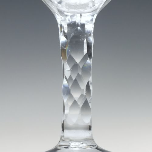 GEORGIAN FACET CUT WINE GLASS C1780 - ADDITIONAL PHOTO 2