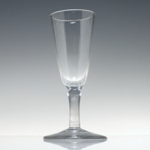 ANTIQUE 18TH CENTURY GEORGIAN PLAIN STEM ALE GLASS C1750 - ADDITIONAL PHOTO 1