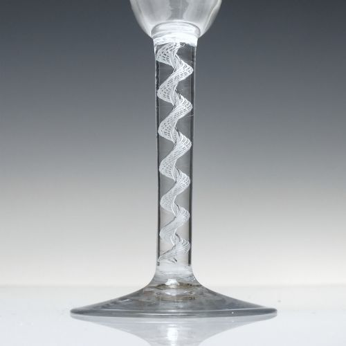 TALL ANTIQUE 18TH CENTURY AIR TWIST WINE GLASS C1750 - ADDITIONAL PHOTO 2