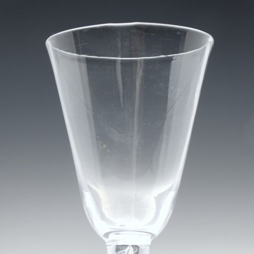 TALL ANTIQUE 18TH CENTURY AIR TWIST WINE GLASS C1750 - ADDITIONAL PHOTO 3