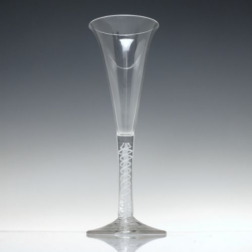 ANTIQUE OPAQUE TWIST CHAMPAGNE GLASS C1760 - ADDITIONAL PHOTO 1