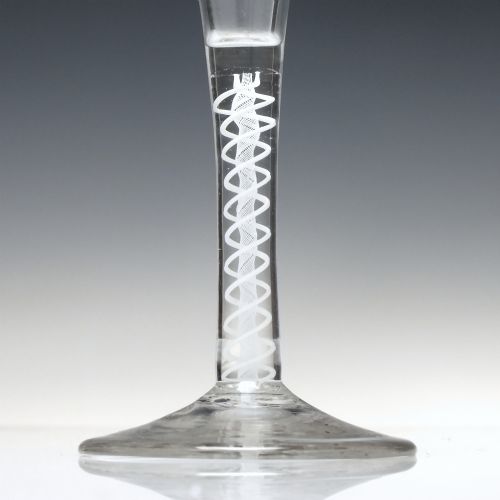 ANTIQUE OPAQUE TWIST CHAMPAGNE GLASS C1760 - ADDITIONAL PHOTO 2