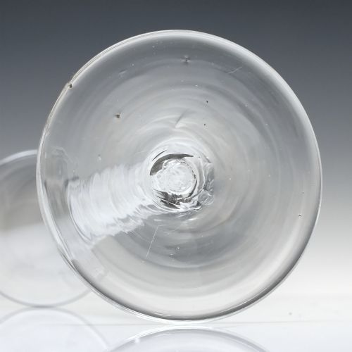 ANTIQUE OPAQUE TWIST CHAMPAGNE GLASS C1760 - ADDITIONAL PHOTO 5