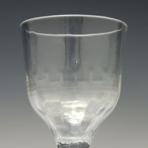 ANTIQUE 18TH CENTURY OPAQUE TWIST WINE GLASS C1760 - ADDITIONAL PHOTO 3