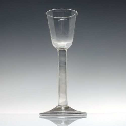 PAIR ANTIQUE GEORGIAN PLAIN STEM WINE GLASSES C1740 - ADDITIONAL PHOTO 6