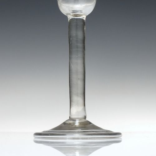 PAIR ANTIQUE GEORGIAN PLAIN STEM WINE GLASSES C1740 - ADDITIONAL PHOTO 7