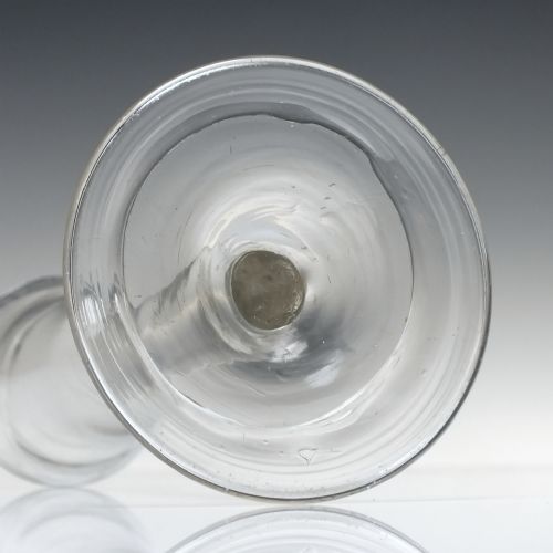 PAIR ANTIQUE GEORGIAN PLAIN STEM WINE GLASSES C1740 - ADDITIONAL PHOTO 9