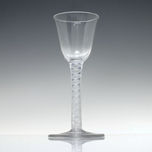 GEORGIAN SINGLE SERIES OPAQUE TWIST WINE GLASS C1760 - ADDITIONAL PHOTO 1