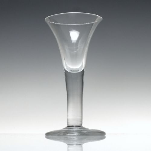 GEORGIAN DRAWN TRUMPET WINE GLASS C1750 - ADDITIONAL PHOTO 1