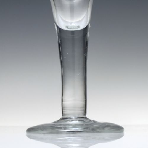 GEORGIAN DRAWN TRUMPET WINE GLASS C1750 - ADDITIONAL PHOTO 2