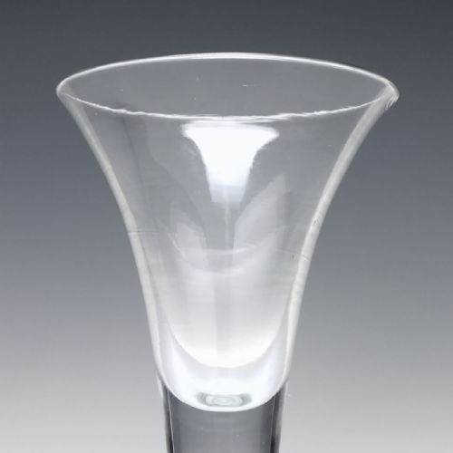 GEORGIAN DRAWN TRUMPET WINE GLASS C1750 - ADDITIONAL PHOTO 3
