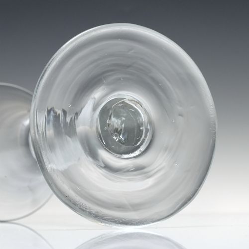GEORGIAN DRAWN TRUMPET WINE GLASS C1750 - ADDITIONAL PHOTO 5