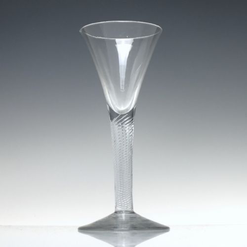 GEORGIAN MULTI SPIRAL AIR TWIST WINE GLASS C1750 - ADDITIONAL PHOTO 1